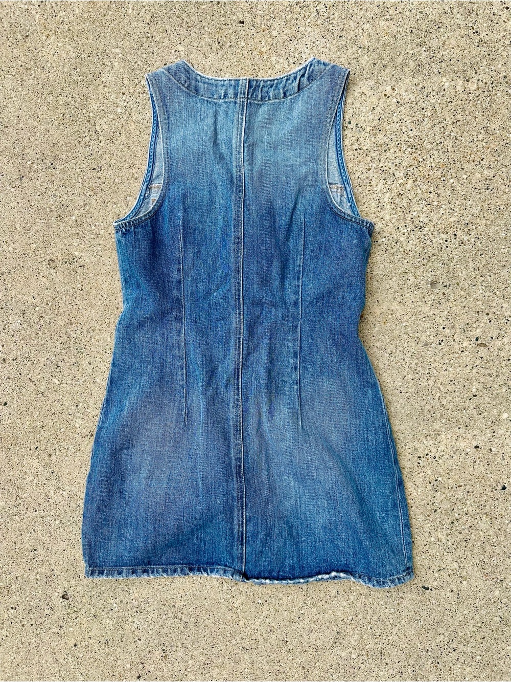 Tularosa Zoe 100% Heavy Cotton Button Down Denim Indigo Mini Dress, Small - Picture 4 of 12